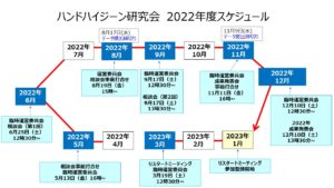 ハンドハイジーン研究会　2022年度　スケジュール